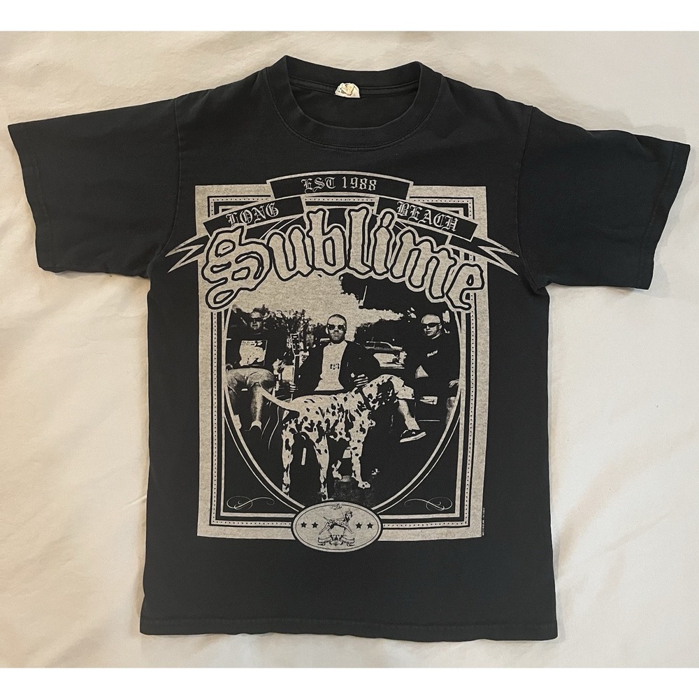 Sublime T Shirt Long Beach 2010‎ Dalmations Short Sleeve Black S